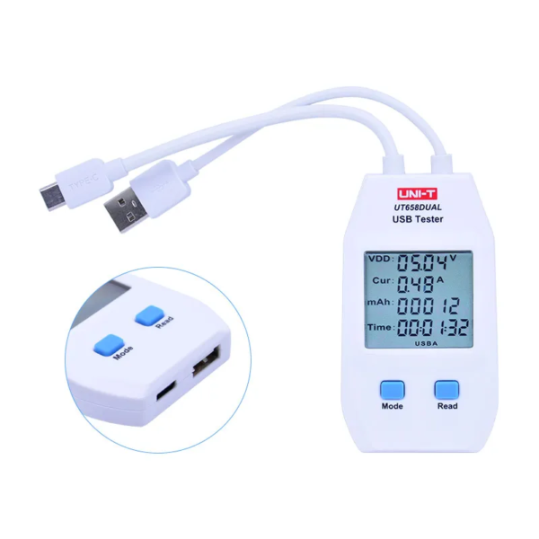 جهاز UNI-T UT658DUAL USB Tester